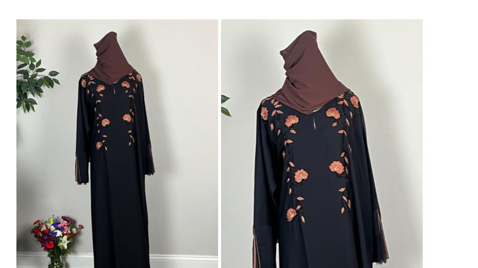 Floral Embroidered Nada Closed Abaya