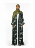 Three-Piece Chiffon Open Abaya
