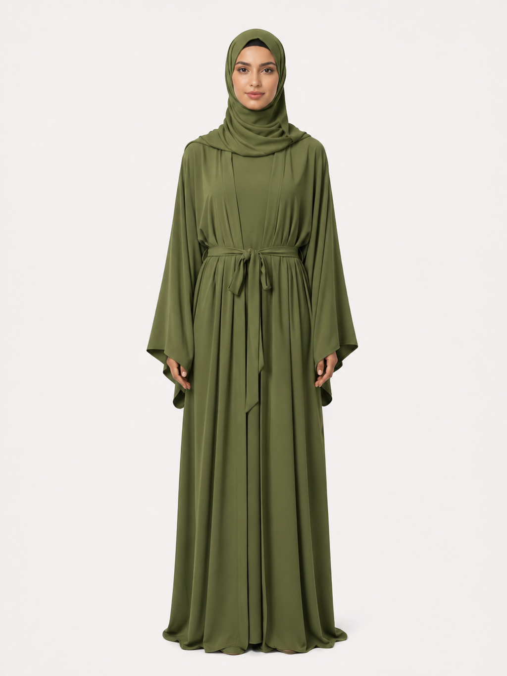 Nada Material Open Abaya