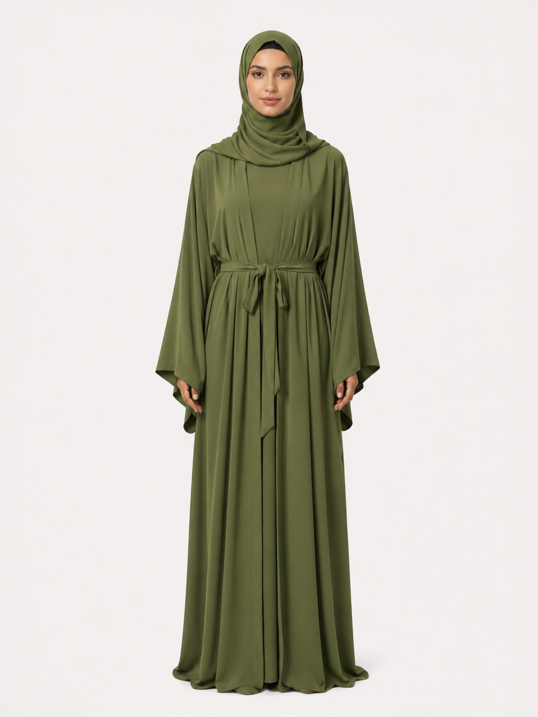 Nada Material Open Abaya