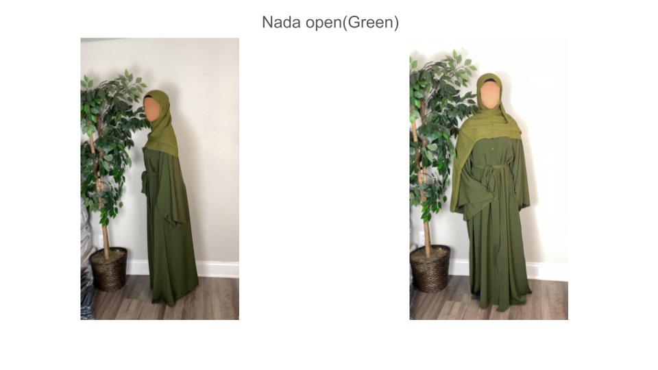 Nada Material Open Abaya