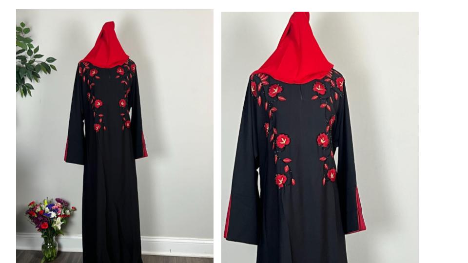 Floral Embroidered Nada Closed Abaya