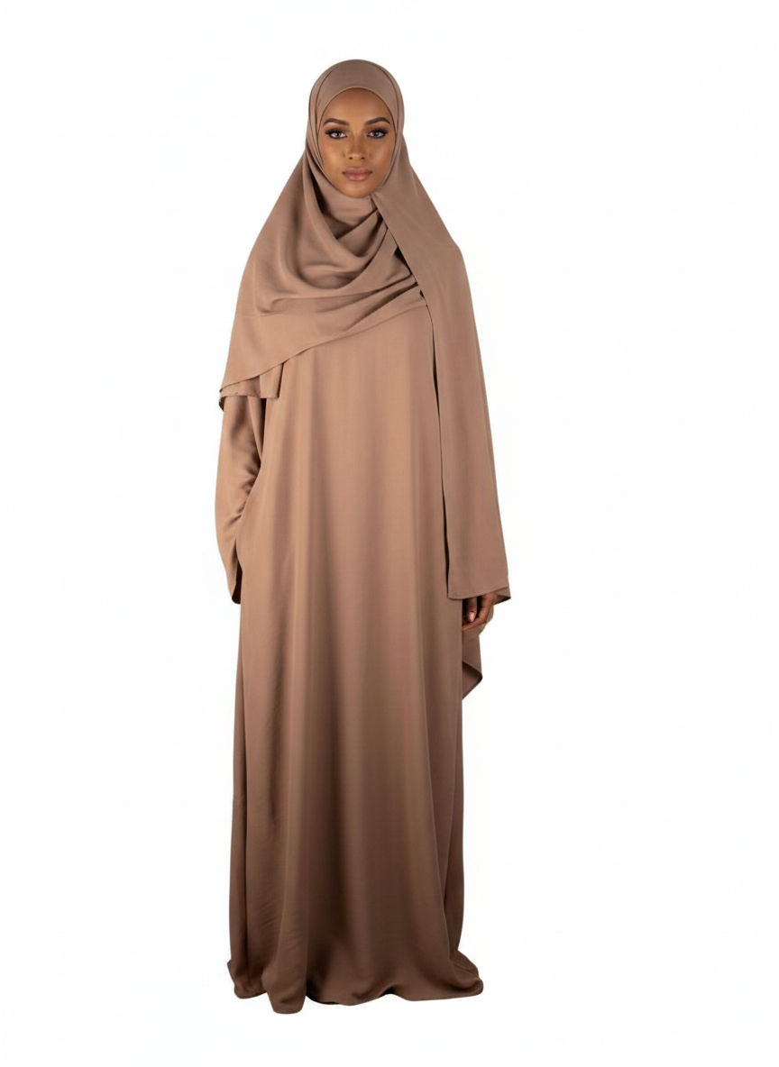 Crepe Material Wide Sleeve Abaya