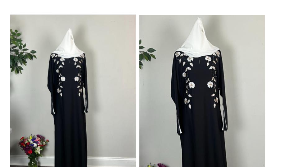 Classic Nada Embroidered Closed Abaya