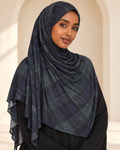 Premium Printed Jersey Hijab JP025 worn by a model