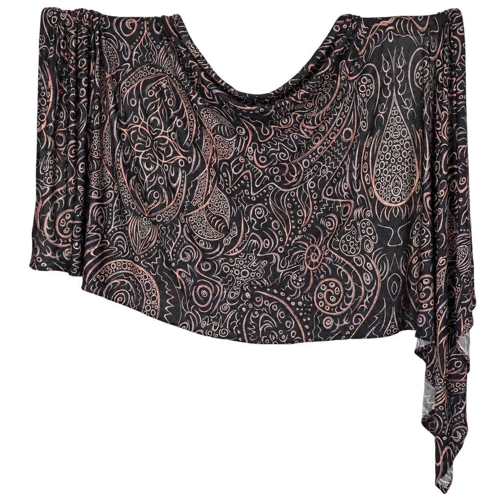 Premium Printed Jersey Hijab JP038 showing the full print and drape
