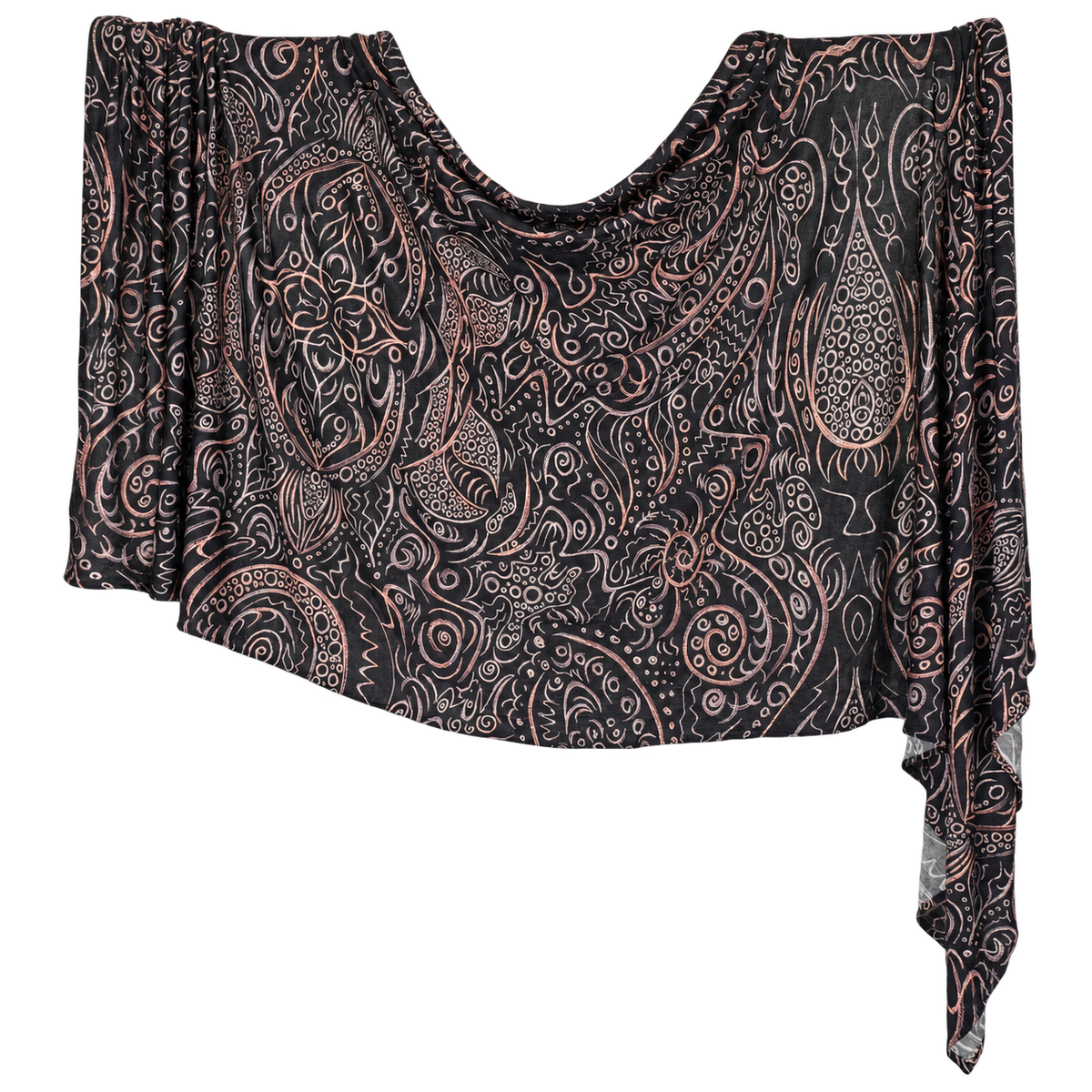 Premium Printed Jersey Hijab JP038 showing the full print and drape