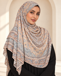 Premium Printed Jersey Hijab JP041 worn by a model