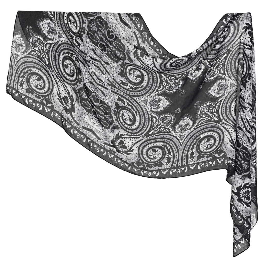 Premium Printed Modal Hijab VI173 showing the full print and drape