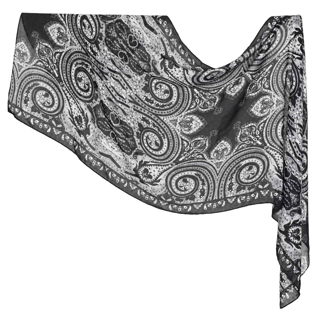 Premium Printed Modal Hijab VI173 showing the full print and drape