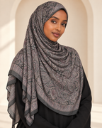 Premium Printed Modal Hijab VI188 worn by a model