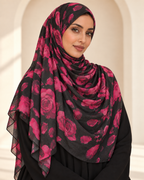 Premium Printed Modal Hijab VI209 worn by a model