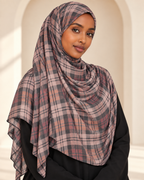 Premium Printed Modal Hijab VI216 worn by a model