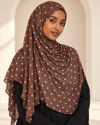 Premium Printed Modal Hijab VI316 worn by a model
