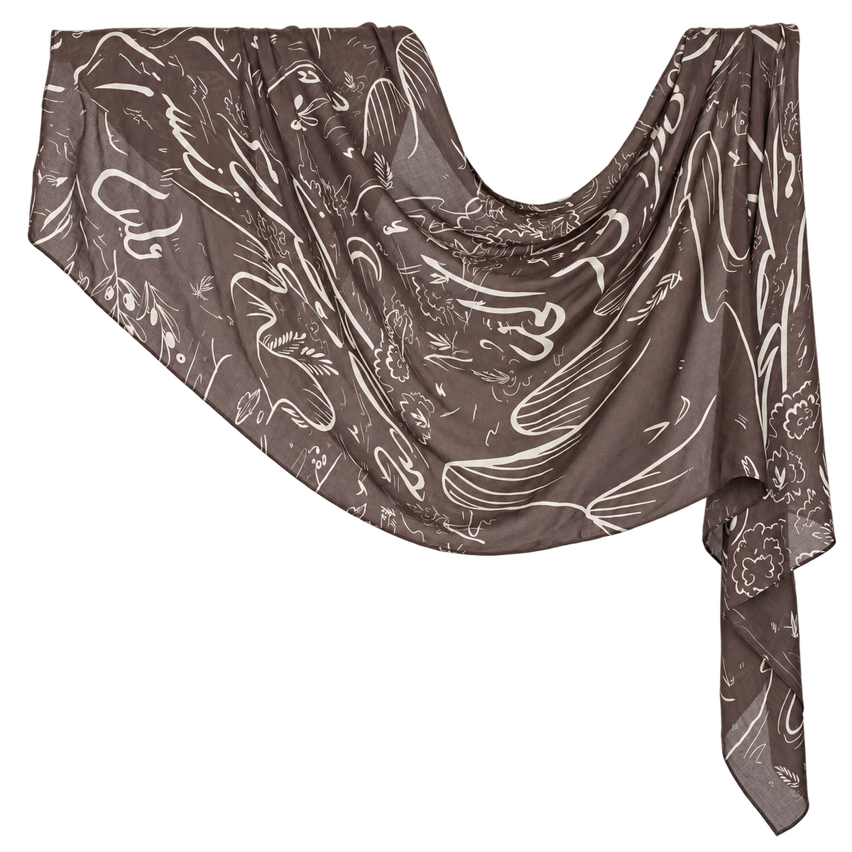 Premium Printed Modal Hijab VI350 showing the full print and drape