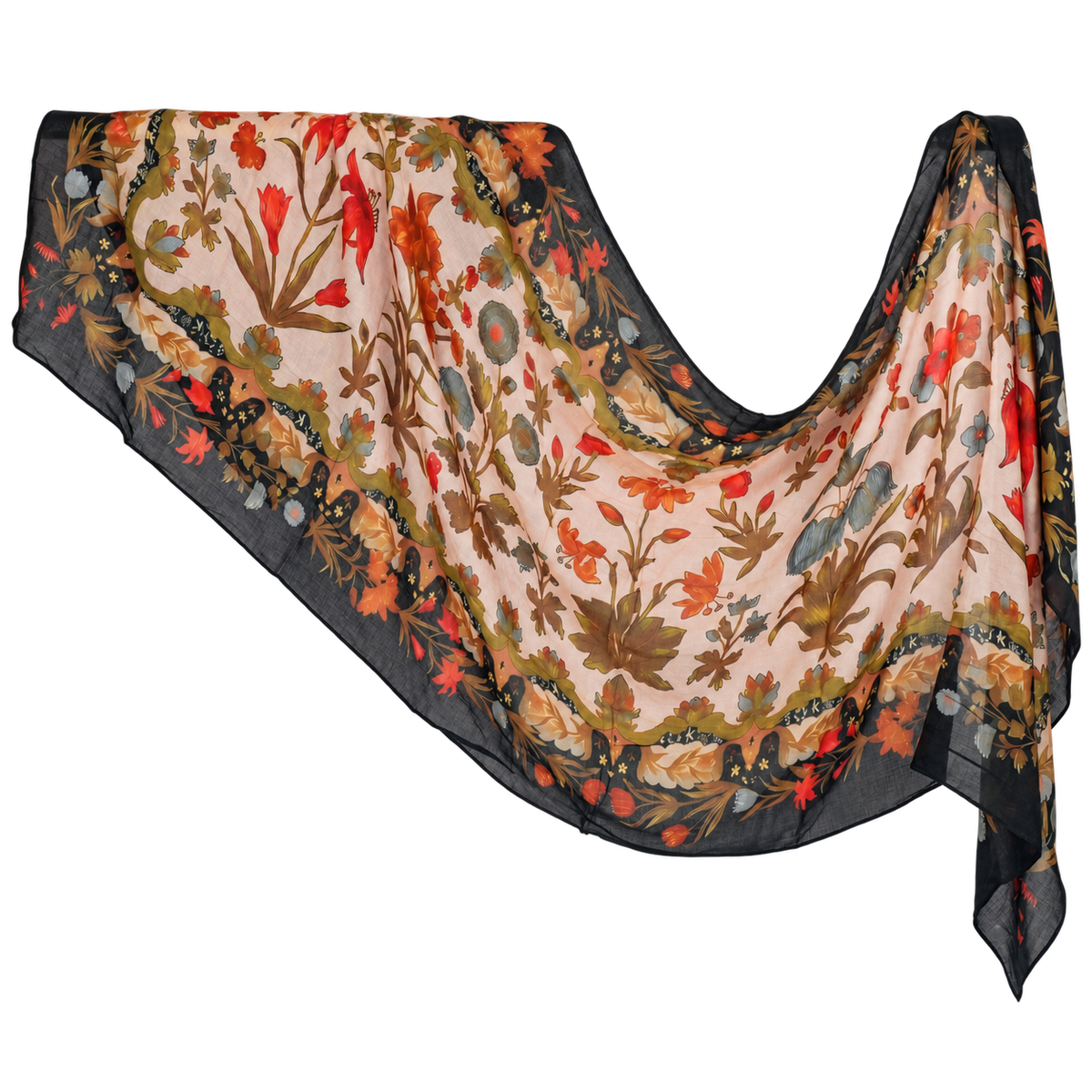 Premium Printed Modal Hijab VI355 showing the full print and drape
