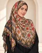 Premium Printed Modal Hijab VI355 worn by a model