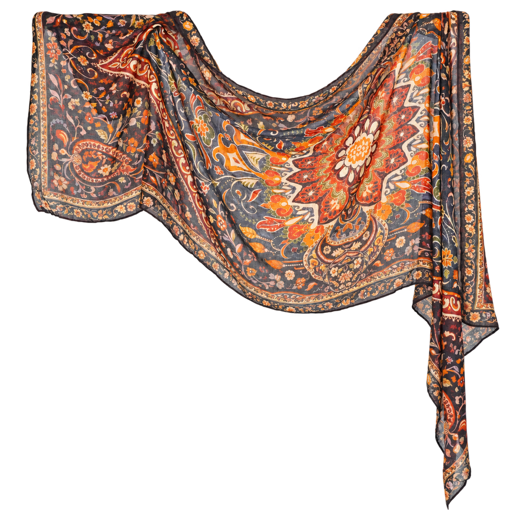 Premium Printed Modal Hijab VL278 showing the full print and drape