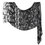 Premium Twill Modal Hijab XV004 showing the full print and drape