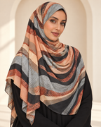Premium Twill Modal Hijab XV035 worn by a model