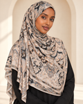 Premium Twill Modal Hijab XV041 worn by a model