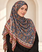 Premium Twill Modal Hijab XV044 worn by a model