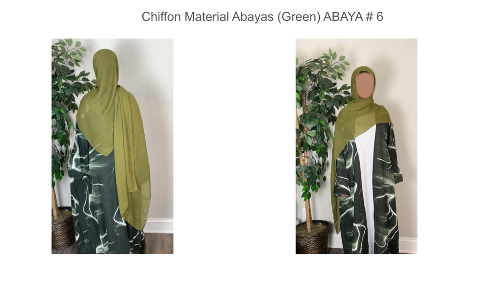 Three-Piece Chiffon Open Abaya