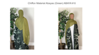Three-Piece Chiffon Open Abaya